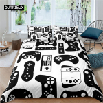 Kodu elamine Luksuslik 3D m&auml;ngukontrolleri voodipesukomplekt Mugav tekikoti komplekt Laste voodipesukomplekt Queen ja King EL/USA/AU/UK suurus EU single(135x200cm)