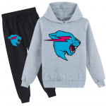 Mood Mr Beast Valgustus Kass Laste Poiste Kampsun Puuvillased kapuutsi ja p&uuml;kste komplektid 100