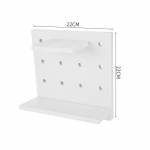 Uus DIY Perforeeritud Laua Puurimiseta Majapidamise Multifunktsionaalne Hoiuriiul PP Pegboard &Uuml;hiselamu valge