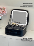 Populaarne suure mahutavusega kosmeetikakott LED-valgustusega peegliga &ndash; kaasaskantav ilukinkekarp LED cosmetic case with mirror must