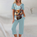 2-osalised komplektid naistele suvine l&uuml;hikeste varrukatega topp ja taskutega p&uuml;ksid. Pehmed treeningkomplektid L