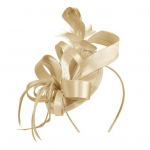 Hair Hoop Fascinator m&uuml;ts juukseklambriga Elastne riba Kunstsulg Pael Decor Satiinkangas Naiste peapael peoaksessuaarid h&otilde;bedane hall v&auml;rv