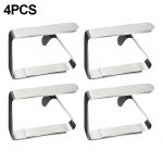 4 tk roostevabast terasest laudlina klambrid, libisemiskindlad laudlina kinnitusklambrid, hoidik peopulma pikniku lauakatte klambrid