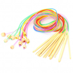 Tuneesia heegeln&otilde;elaga karboniseeritud bambusest heegeln&otilde;ela &uuml;mmargune helmestega kudum vaibavaiba jaoks