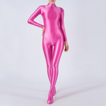 Naiste klubi tantsuetenduse kost&uuml;&uuml;m Skinny Jumpsuit Full Body Bodystocking Rash Guard sukeldumiseks Surfamine Jooga Poletants L kuum roosa v&auml;rv