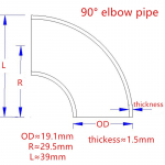 1 tk OD 19/25/32mm 304 roostevaba teras p&otilde;lv sanitaarne keevitus 90 kraadi toruliitmikud