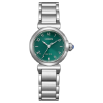 Fotogalvaaniline k&auml;ekell veekindel roheline ROUND kollektsioon Maikelluke h&otilde;bedane [Citizen] Eco-Drive EM1130-83X naiste