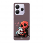Coque Xiaomi Redmi Note 14 5G B&eacute;b&eacute; Deadpool avec Licorne Maniacase