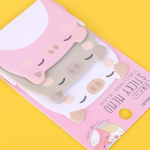 1-osaline kleepuv Kawaii loomad, siga, kleepuvad m&auml;rkmed, m&auml;rkmeplokk Kontoritarbed, kirjatarvete kleebis