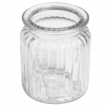 R&eacute;cipient en verre avec rainures 270 ml