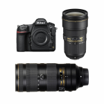 Nikon D850 DSLR-kaamera + AF-S 24-70mm f/2.8E ED VR + AF-S NIKKOR 70-200mm f/2.8E FL ED VR suumobjektiiv must