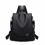 Retro Pehme Nahast Seljakott Naiste Kevad-Suve Trend Mood PU Nahast Kulumiskindel Vargusvastane Seljakott 30cm*14cm*31cm must