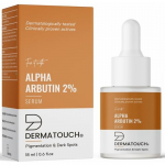 DERMATOUCH Alpha Arbutin 2% Seerum | Parim pigmentatsiooni ja tumedate laikude v&auml;hendamiseks | Sobib k&otilde;ikidele nahat&uuml;&uuml;pidele | Nii meestele kui naistele | 18ml