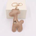 Cartoon Nahast Giraffe Girl Bag ripats Creative Belt kaelakee Kaelkirjak v&otilde;tmehoidja 8cm khaki
