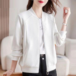 Naiste &scaron;ikk lukuga vintage pesapallijope, &uuml;hev&auml;rviline kardigan, &uuml;hev&auml;rviline &uuml;lemine mantel kevads&uuml;giseks XXXL valge