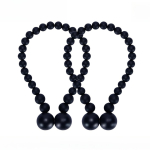 Kardina Magnetid Hoidikud, Boho Kardina Sidumisn&ouml;&ouml;rid, Puiduv&auml;rvi Helmed, Toa Dekoratsioon Tugevad Magnetid Kardina Sidumisring Puuvillane N&ouml;&ouml;r 2 tk beež