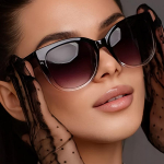 Cat Eye Gradient Fashion p&auml;ikeseprillid naistele Vintage Shades UV-kaitsega prillid &otilde;ues matkamiseks must