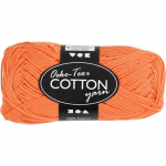 Pelote de fil de coton - 50 g Orange