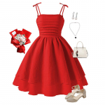 T&uuml;drukute kleidid Lasteriided Kevadsuvi Camisole Printsessikleidid 130cm