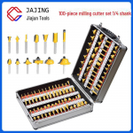 100-osaline 1/4 varrega puidut&ouml;&ouml; freesiterade komplekt elektriliseks servat&ouml;&ouml;tluseks ja soonimiseks