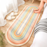 Magamistoa Voodi&auml;&auml;rne Ovaalne Vaip Moodne ja Lihtne Masinpestav Erkeri R&otilde;du Pikk Riba L&uuml;hike Pl&uuml;&uuml;&scaron;vaip 40cm*120cm