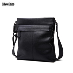 Shihua Eden Meeste Ehtne Nahast Vertikaalne &Otilde;lakott Messenger Bag - Trendikas Korea &Auml;ri-Vabaaja Seljakott 8-inch black