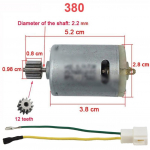 Elektriauto mootor 10 hammast 6V /12V 24V RS550 RS390 RS380 380 12V 15000RPM