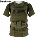 Suvi Uus Mood Meeste Kuulikindel Vest Tr&uuml;kitud 3d T-s&auml;rk Vabaaja L&uuml;hikeste Varrukatega &Uuml;mara Kaelusega Tees Naljakad T-s&auml;rgid L