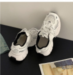 Retro Pariisi n&auml;ita jalgu v&auml;ike platvorm isa kingad naiste 2025 uus kevad ja s&uuml;gis kerge k&otilde;rguse suurendus mitmek&uuml;lgsed spordijalatsid 40 valge