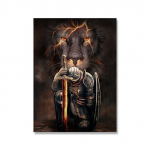 Seinamaalingud Loomade s&otilde;dalaste pilt kodukujunduseks Abstraktne mood L&otilde;uend Seinakunst Kaasaegne kodutoa sisustus Mehele kingitus ilma raamita 21*30cm