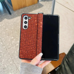 Luksuslik Bling S&auml;delev Rhinestone Telefonikott Samsung Galaxy Z Fold 6 5 4 3 Fold6 Fold5 Fold4 Fold3 5G jaoks, Hingekaitsekate For Samsung Galaxy Z Fold5