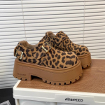 Naiste Leopard Mokassiinid Kingad Platvorm Karusnahast Lumekingad Talvised Suede Palus K&otilde;rge Kontsaga Kingad 2025 Trend Vabaaja Mood Botas Mujer 35 pruun