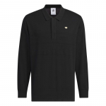 Adidas Originals Klassikaline Seeria &Uuml;hev&auml;rviline Vintage Kolledži Stiilis Mugav Pikkade Varrukatega Polo S&auml;rk Meeste topid Must JD5805 L