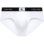 Calvin Klein CK96 Seeria V&auml;ike Ruudukujuline T&auml;helogo Prindiga Kolmnurkne Aluspesu Meeste aluspesu Valge NB3402-100 M