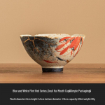 K&auml;sitsi maalitud kullatud koi lootose keraamiline teetass 82ml