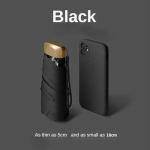 Outdoor mini p&auml;ikesevari UV-kaitse &uuml;likerge kokkupandav viiekordne vihmavari p&auml;ikesevari p&auml;ikesevari must