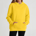 Women's casual long-sleeved solid color hooded sweatshirt L