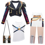 Laste t&uuml;drukute anime multifilmipoplaulja superstaari tr&uuml;kitud vest jakk p&uuml;ksid riidekomplekt riietus Halloweeni cosplay kost&uuml;&uuml;mid 100Cm black