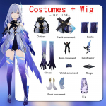 Ysir Skirk m&auml;ngib The Skirk Cosplay m&auml;ngus Tartaglia Masteri cosplayd S lilla/sinine