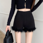 T&auml;navar&otilde;ivad seelikud Naiste k&otilde;rge v&ouml;&ouml;kohaga seelik, &otilde;huke elastne komplekt naiste seelik, must naiste korea elegantne seelik 2XL