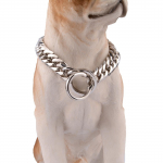 16 mm lai roostevabast terasest titaanterasest topeltkootud kuusnurkne lihvimine kuldne teras must lemmiklooma koera kaelarihm koera kett P-kett 16 inches (12 inches recommended for dog neck) h&otilde;be