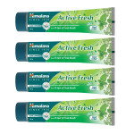 Himalaya Active Fresh Mitme Toimega Geel Hambahari 80G Pakk 4 tk Taimne Suuh&uuml;gieen V&auml;rske H&otilde;ngu ja Igemete Tervise Eest Igap&auml;evaseks Kasutamiseks