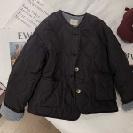 Naiste mantel puuvillane talvine paksendatud vabaaja &uuml;lem&otilde;&otilde;duline kahekihiline tuulejakk XXL must