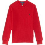 Polo Ralph Lauren Logo &Uuml;mmarguse kaelusega Pikkade varrukatega T-s&auml;rk Laste Topp Punane 323920629-008 XL
