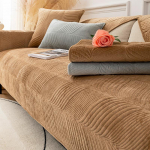 Pehmed sametist diivanikatted, katted Diivanir&auml;tikud, Universaalne libisemisvastane diivanikate elutoa dekoreerimiseks W70 x L210cm 1pcs kohv