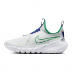 Nike Flex Runner 2 GS Valge Staadioniroheline Laste tossud Summit-White Pure-Platinum Deep-Royal-Blue DJ6038-102 38.5