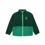 Adidas Originals Suur Ristikuleht Sherpa Fliis Vabaaja V&auml;lisspordi &Uuml;hendatud P&uuml;stkrae Jakk Meestele Pealisr&otilde;ivad Metsaroheline H09362 S