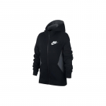 Nike Kapuutsiga T&otilde;mblukuga V&auml;rviplokk Taskuga Jakk Laste jakid Must 939639-010 M