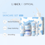 Laikou 5-osaline piimane nahahoolduskomplekt: Niisutav ja niisutav n&auml;ohooldussari 5-Piece Set