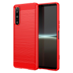 Sony Xperia 5 IV &uuml;mbris Xperia 5 IV kate p&otilde;rutuskindel pehme silikoonist telefoni p&otilde;rkeraud Sony Xperia 5 IV III II 5 Fundas jaoks 6,1 tolli For Xperia 5 punane